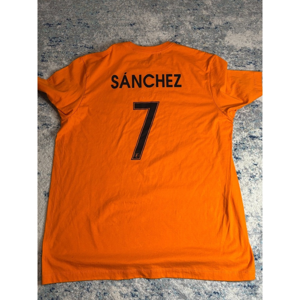 Houston Dash Shirt Mens medium Orange Short Sleeve Nike Graphic Tee Soccer #7 - Picture 5 of 6